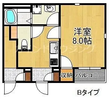 クレイノHIGASHINO【1階】の間取り