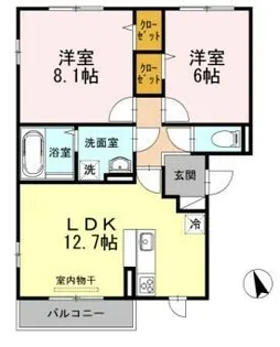 グランシャリオ 弐番館【3階】の間取り