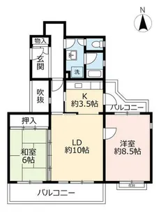 UR藤沢台第三【3270301号室】の間取り