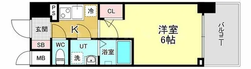 エスリードレジデンス大阪グランノースⅡ【3階】の間取り