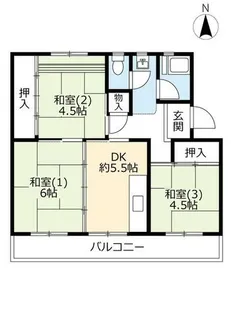 UR桃山南【0320502号室】の間取り