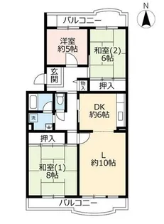 UR洛西竹の里【0160503号室】の間取り