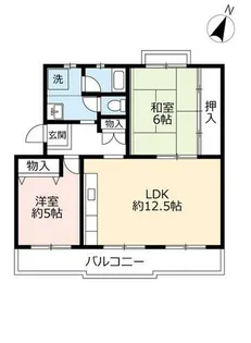 URグリーンタウン槇島【2030501号室】の間取り