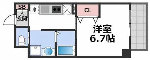 みおつくし布施【4階】の間取り