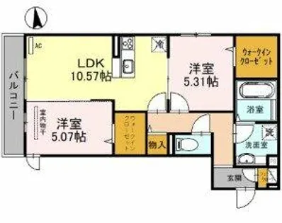 ラ・メゾン狭山【2階】の間取り