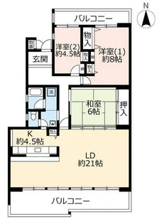 UR高の原駅西【0230503号室】の間取り