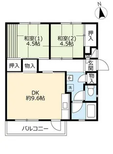 UR中登美第三【D290202号室】の間取り