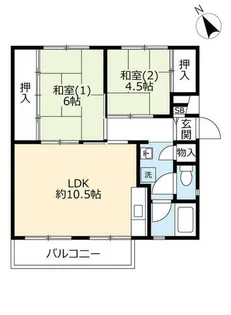 UR中登美第三【D100204号室】の間取り
