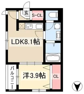 Apelila名駅南【3階】の間取り