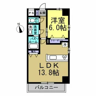 コントレイルりんくう常滑【111号室】の間取り