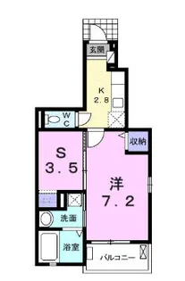 サングレイス【101号室】の間取り