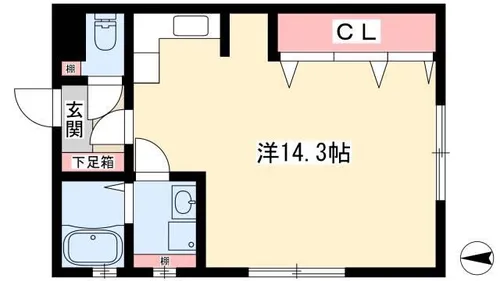 金龍コーポ中村【2階】の間取り