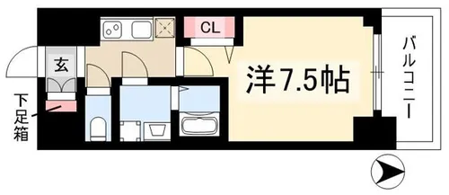 プレサンス桜通ザ・タイムズ【0403号室】の間取り