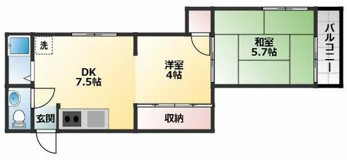 エクセルハイツ【2階】の間取り