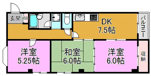 キャッスル西長田【2階】の間取り