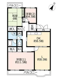 UR藤沢台第三【3150206号室】の間取り