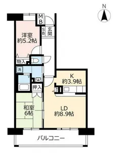 UR奈良・学園前【00D0402号室】の間取り