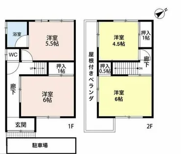 大阪府東大阪市東石切町6丁目【一戸建】の間取り