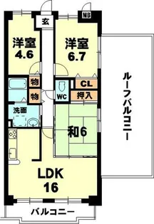 グローバル草津弐番館【715号室】の間取り