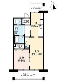 URシャレール東豊中【0040503号室】の間取り