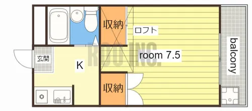 城北ハイツ【206号室】の間取り