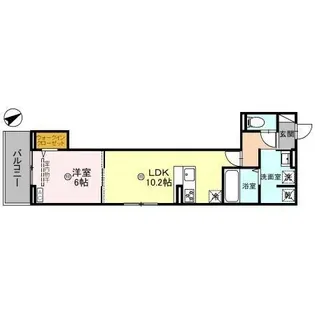 1LDKの間取り画像