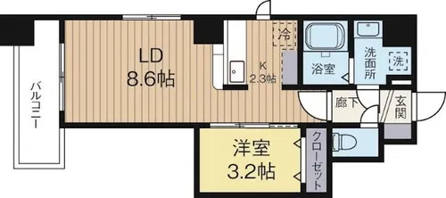 ボヌール高砂【3階】の間取り