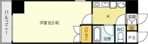 エンゼルコート清水【702号室】の間取り
