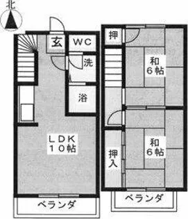 ヴィラカミヒコ【H号室】の間取り