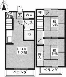ヴィラカミヒコ【H号室】の間取り