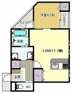 アライアンス常盤町【2階】の間取り