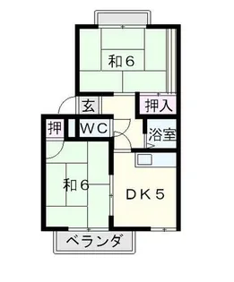 ループふぁいぶB棟【103号室】の間取り