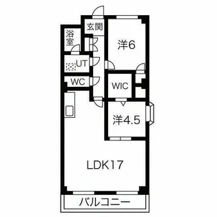 ドエルウエスト【7階】の間取り