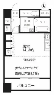 ゴールドヒルズ渡辺【9階】の間取り