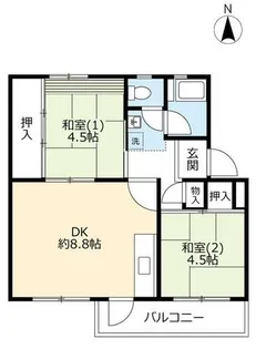 UR桂木【0070502号室】の間取り