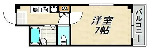 スマ扇コーポ【2階】の間取り