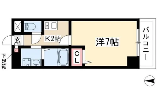 クリエイト名古屋天白公園【2階】の間取り