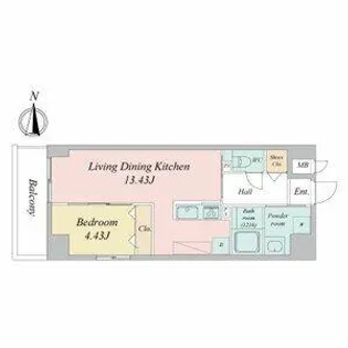 GRANDUKE正木【0405号室】の間取り