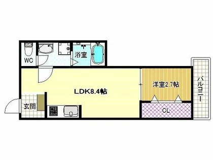 F style藤井寺岡2号館【3階】の間取り