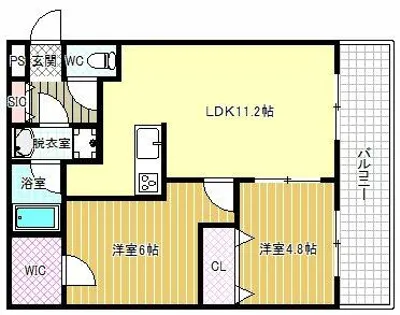ステラウッド野中Ⅱ【2階】の間取り