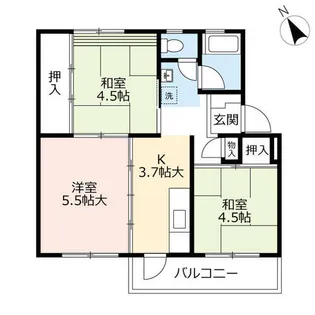 UR徳力【0850504号室】の間取り