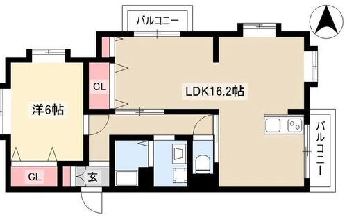 ロイヤルハイツ日和マンション【205号室】の間取り