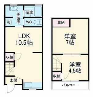 大阪府吹田市千里山西6丁目【一戸建】の間取り