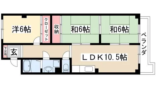 サンローヤル名東【70D号室】の間取り