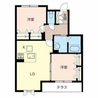 シャーメゾン竹城庵【1階】の間取り