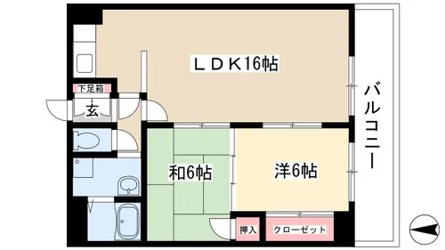 ジュネス青山【502号室】の間取り