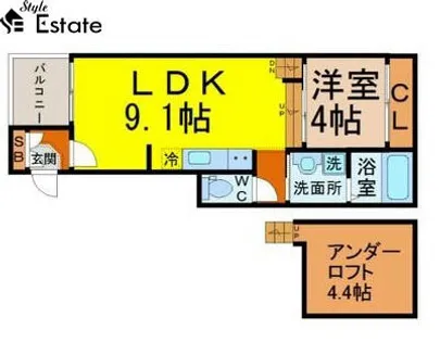 ルナソル【1階】の間取り