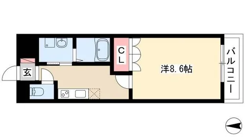 ドエル山王【1階】の間取り