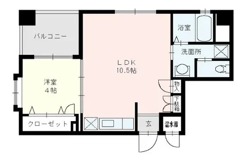 ソレイユユニバ通り【201号室】の間取り