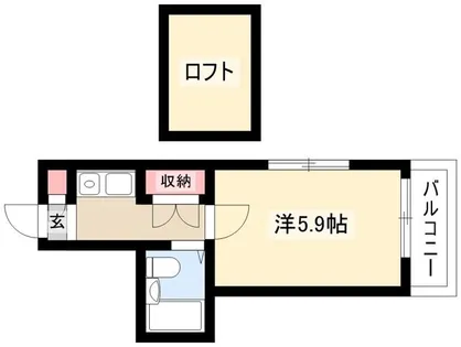 ホワイトハウス荒子【104号室】の間取り